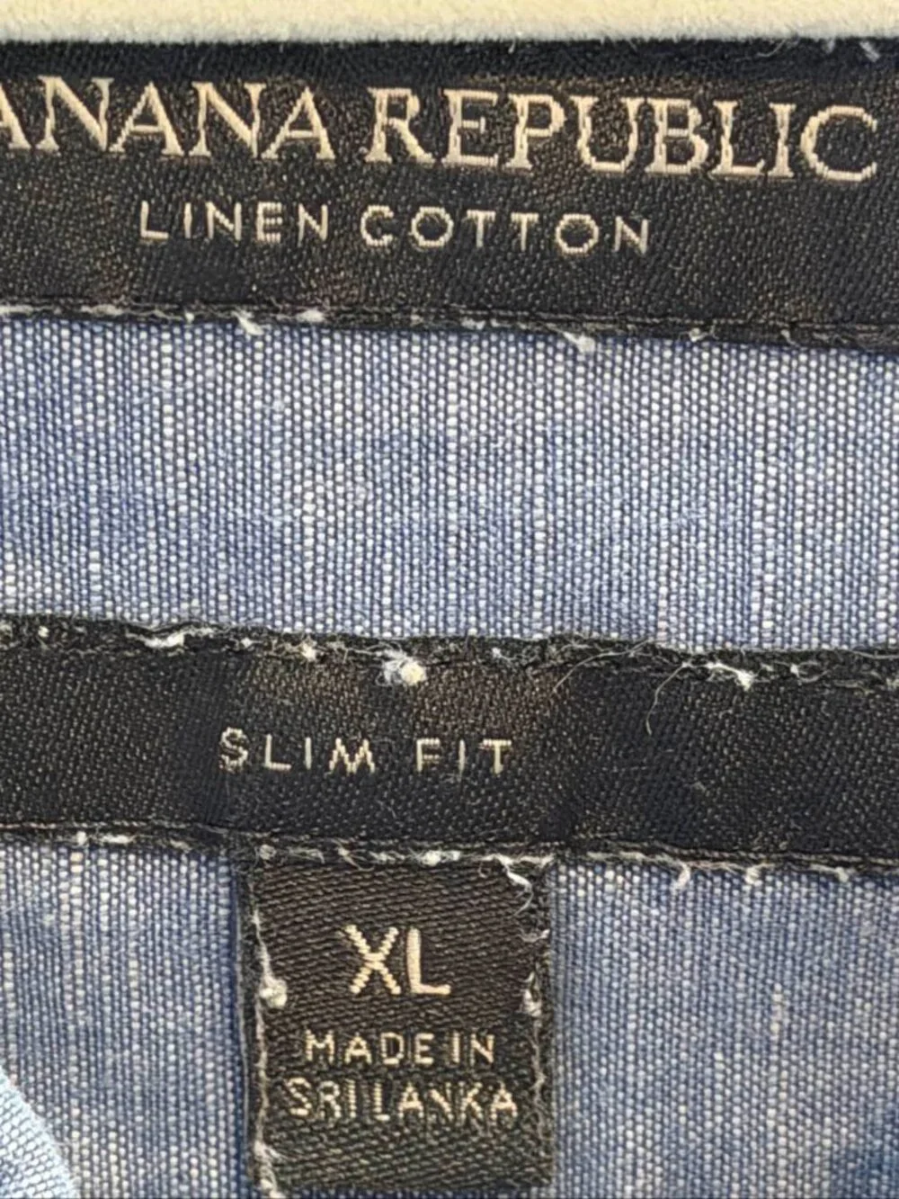 Banana Republic Linen Cotton Shirt XL Blue